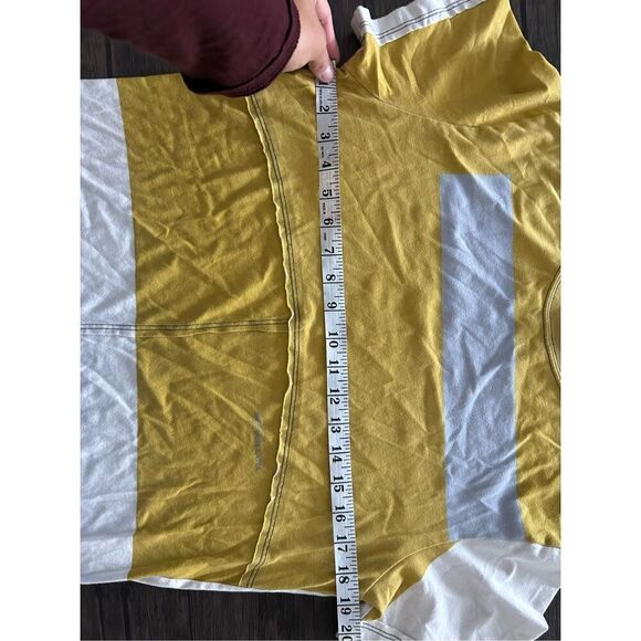 Eckhaus Latta Lapped Seam Cotton Paneled T-Shirt Gold Color block Men's Size XS - Picture 9 of 9